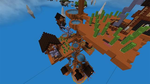 Screenshot of the Minecraft Bedrock Marketplace product Trident Parkour created by Lifeboat.