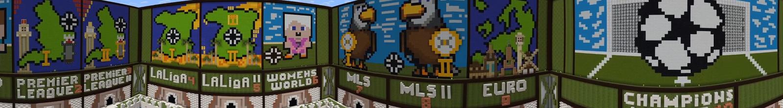 Panorama of the Minecraft Bedrock Marketplace product Trivia Warrior: Soccer created by Lifeboat.