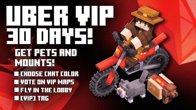 Thumbnail of the Minecraft Bedrock Marketplace product UberVIP [30 Day] created by Lifeboat.