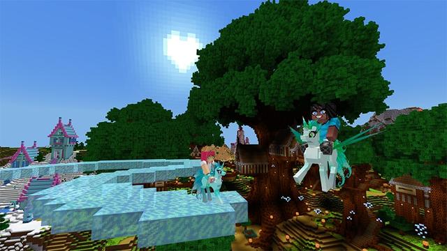 Screenshot of the Minecraft Bedrock Marketplace product Unicorn Ranch Mashup created by Lifeboat.
