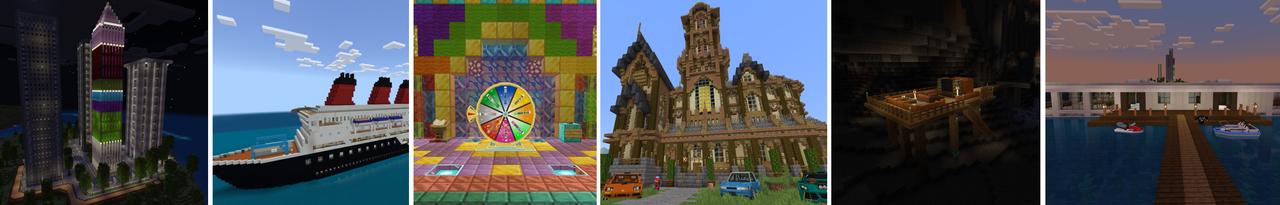 Panorama of the Minecraft Bedrock Marketplace product $1 vs $1,000,000 Hotel created by Lifeboat.