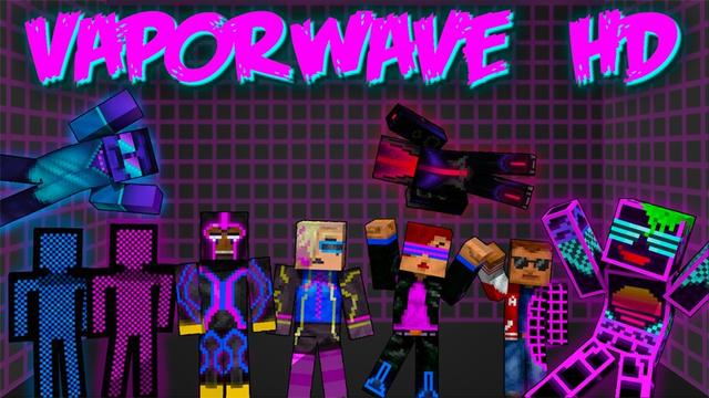 Thumbnail of the Minecraft Bedrock Marketplace product Vaporwave HD created by Lifeboat.