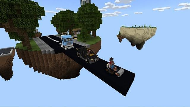 Screenshot of the Minecraft Bedrock Marketplace product Vehicle Skyblock created by Lifeboat.