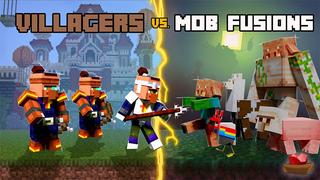Thumbnail of the Minecraft Bedrock Marketplace product Aldeanos contra Fusiones de Mafias created by Lifeboat.