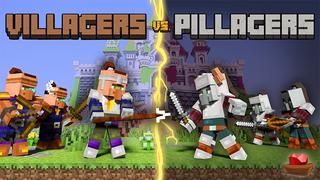 Thumbnail of the Minecraft Bedrock Marketplace product Villageois contre pillards created by Lifeboat.