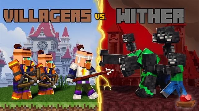 Thumbnail of the Minecraft Bedrock Marketplace product Villagers vs. Wither created by Lifeboat.