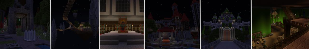 Panorama of the Minecraft Bedrock Marketplace product Villagers vs. Zombies created by Lifeboat.