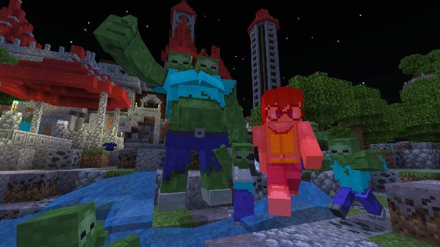 Screenshot of the Minecraft Bedrock Marketplace product Villagers vs. Zombies created by Lifeboat.