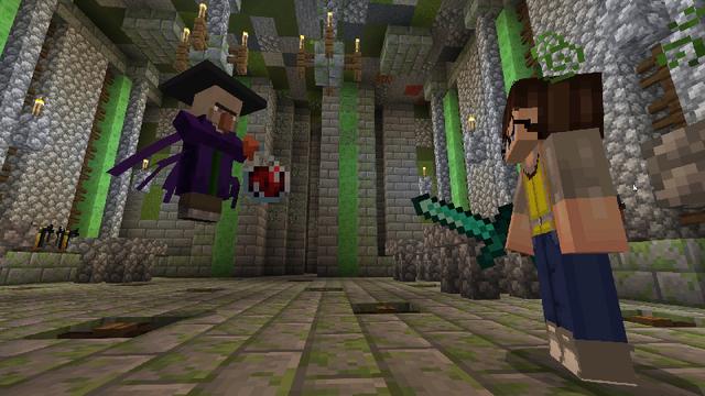Screenshot of the Minecraft Bedrock Marketplace product Villagers vs. Zombies created by Lifeboat.