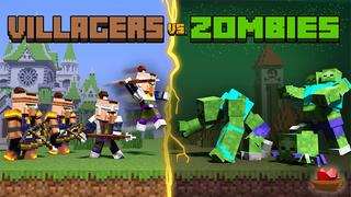 Thumbnail of the Minecraft Bedrock Marketplace product Villageois contre zombies created by Lifeboat.