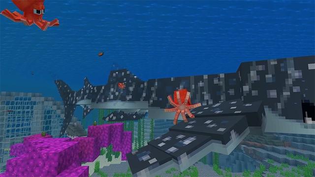 Screenshot of the Minecraft Bedrock Marketplace product Warm Ocean Mobs created by Lifeboat.