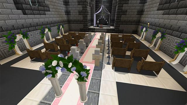 Screenshot of the Minecraft Bedrock Marketplace product Wedding Furniture created by Lifeboat.