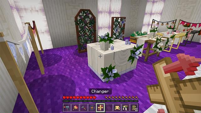 Screenshot of the Minecraft Bedrock Marketplace product Wedding Furniture created by Lifeboat.