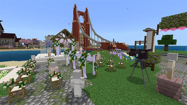 Screenshot of the Minecraft Bedrock Marketplace product Wedding Furniture created by Lifeboat.