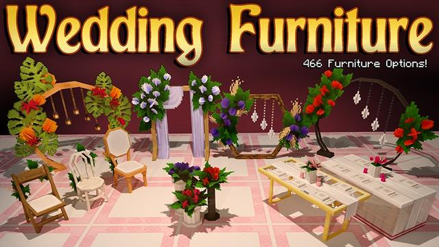Thumbnail of the Minecraft Bedrock Marketplace product Wedding Furniture created by Lifeboat.