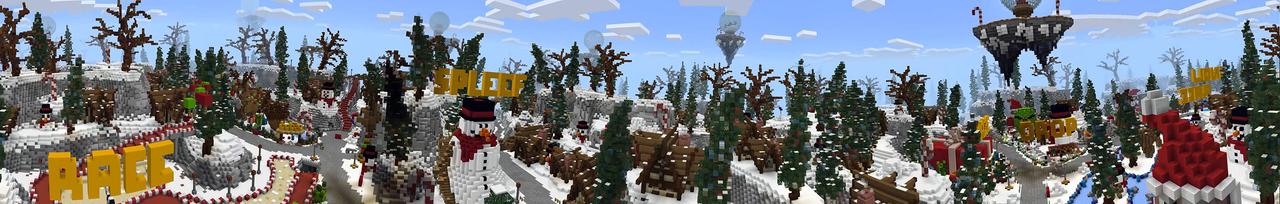 Panorama of the Minecraft Bedrock Marketplace product Winter Festival created by Lifeboat.
