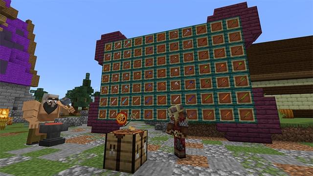 Screenshot of the Minecraft Bedrock Marketplace product Wizard Weapons created by Lifeboat.