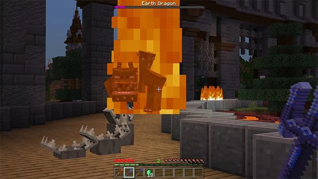 Screenshot of the Minecraft Bedrock Marketplace product Wizard Weapons created by Lifeboat.
