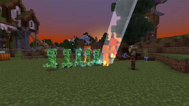 Screenshot of the Minecraft Bedrock Marketplace product Wizard Weapons created by Lifeboat.
