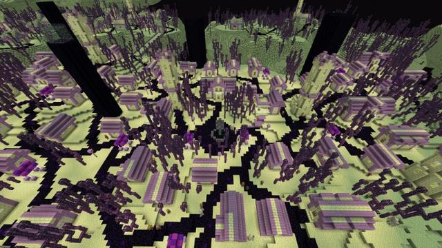 Screenshot of the Minecraft Bedrock Marketplace product World's Largest End City created by Lifeboat.