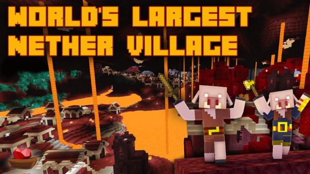 Thumbnail of the Minecraft Bedrock Marketplace product World's Largest Nether Village created by Lifeboat.