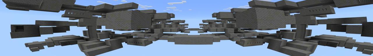 Panorama of the Minecraft Bedrock Marketplace product World's Largest Stronghold created by Lifeboat.