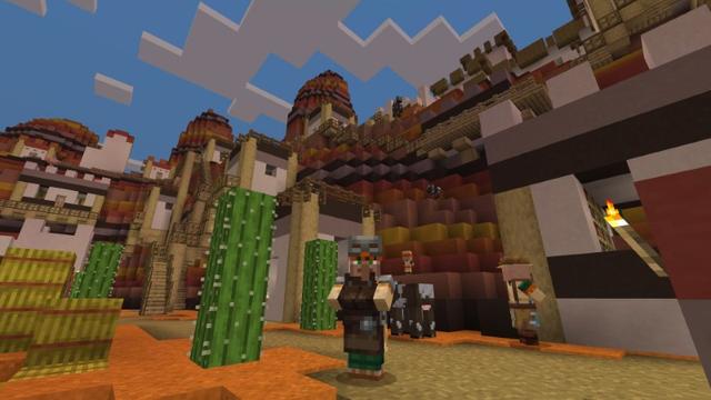 Screenshot of the Minecraft Bedrock Marketplace product World's Largest Village created by Lifeboat.