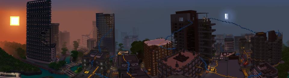 Panorama of the Minecraft Bedrock Marketplace product Zombie Parkour created by Lifeboat.