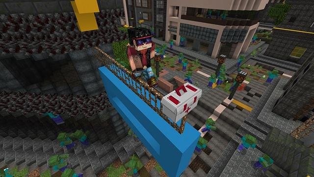 Screenshot of the Minecraft Bedrock Marketplace product Zombie Parkour created by Lifeboat.