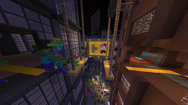 Screenshot of the Minecraft Bedrock Marketplace product Zombie Parkour created by Lifeboat.