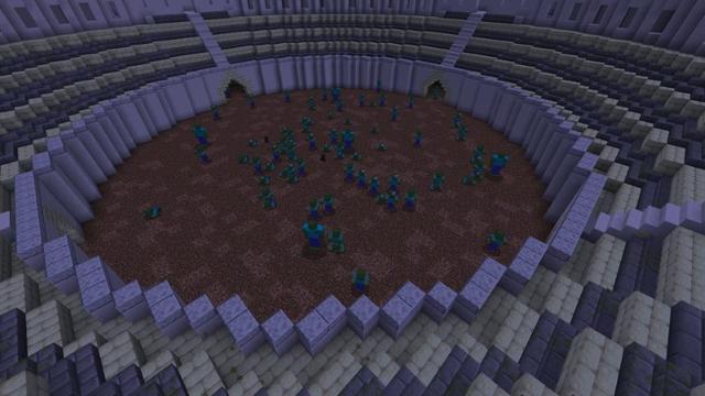 Screenshot of the Minecraft Bedrock Marketplace product Zombies: Colosseum created by Lifeboat.