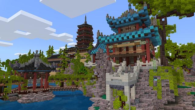 Screenshot of the Minecraft Bedrock Marketplace product Chinese Garden Mash-up created by LinsCraft.