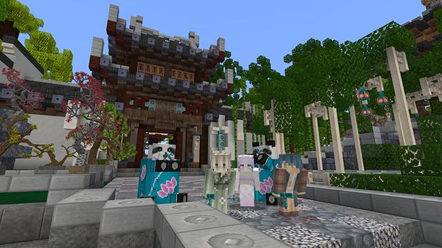 Screenshot of the Minecraft Bedrock Marketplace product Chinese Garden Mash-up created by LinsCraft.