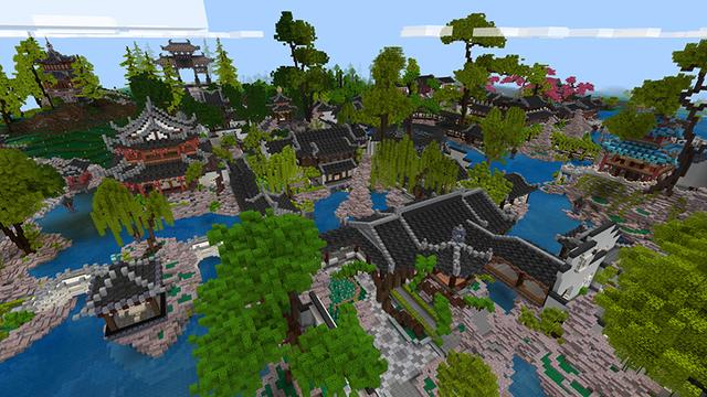 Screenshot of the Minecraft Bedrock Marketplace product Chinese Garden Mash-up created by LinsCraft.