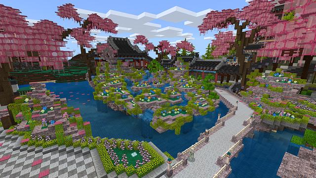Screenshot of the Minecraft Bedrock Marketplace product Chinese Garden Mash-up created by LinsCraft.
