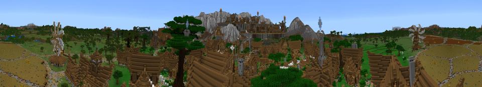 Panorama of the Minecraft Bedrock Marketplace product Ciudad de Silva created by LinsCraft.