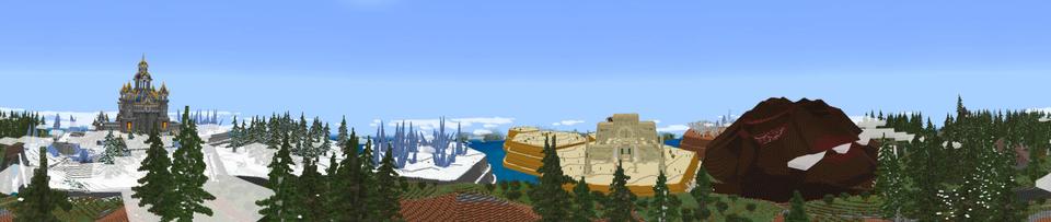 Panorama of the Minecraft Bedrock Marketplace product Hex Isle created by LinsCraft.
