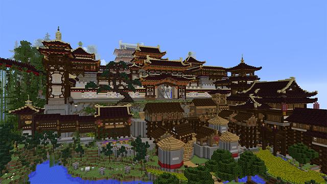 Screenshot of the Minecraft Bedrock Marketplace product River Fortress created by LinsCraft.