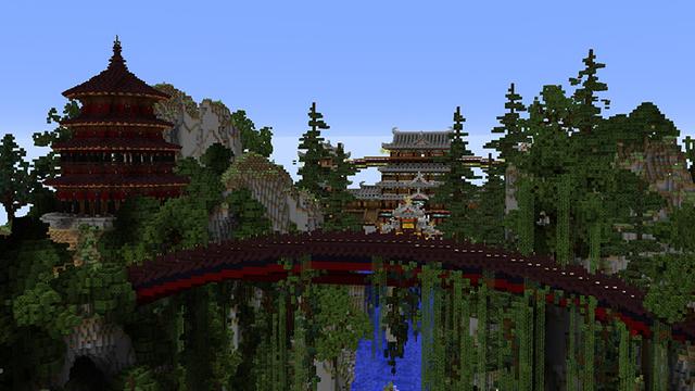 Screenshot of the Minecraft Bedrock Marketplace product River Fortress created by LinsCraft.