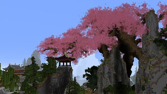 Screenshot of the Minecraft Bedrock Marketplace product River Fortress created by LinsCraft.