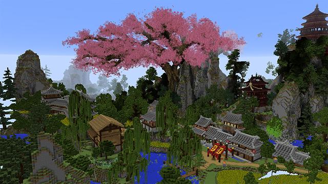 Screenshot of the Minecraft Bedrock Marketplace product River Fortress created by LinsCraft.
