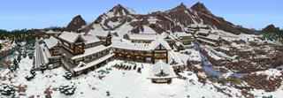 Panorama of the Minecraft Bedrock Marketplace product Snowfall Adventure created by LinsCraft.