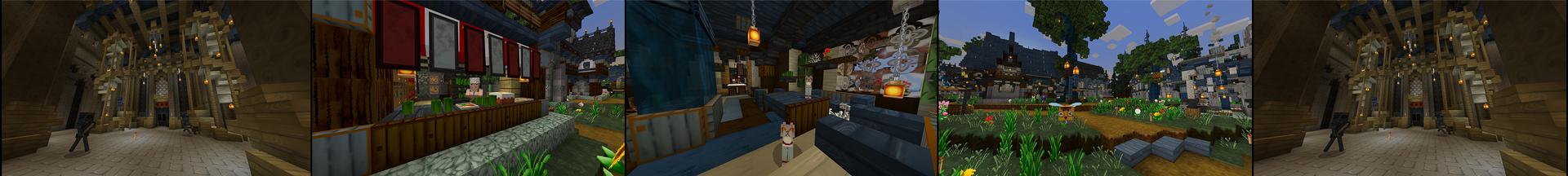 Panorama of the Minecraft Bedrock Marketplace product Viqola Isle Mash-Up created by LinsCraft.