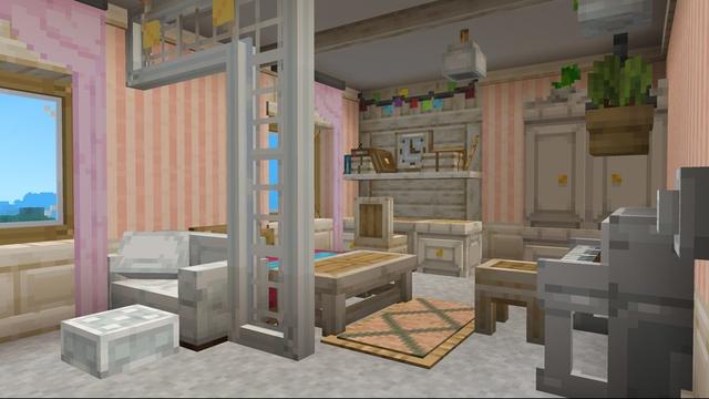 Screenshot of the Minecraft Bedrock Marketplace product Furniture Builder Add-On created by Lofi Girl.