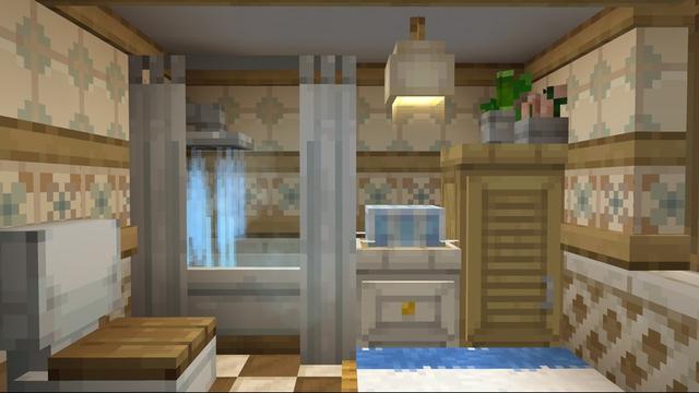 Screenshot of the Minecraft Bedrock Marketplace product Furniture Builder Add-On created by Lofi Girl.