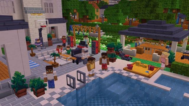 Screenshot of the Minecraft Bedrock Marketplace product Furniture City created by Lofi Girl.