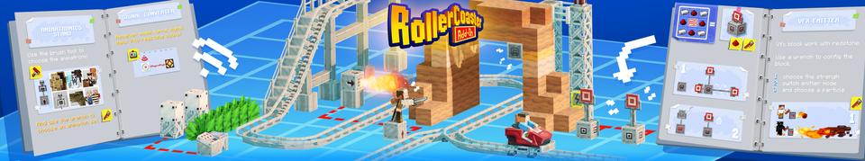 Panorama of the Minecraft Bedrock Marketplace product Roller Coaster Add-On created by Lofi Girl.