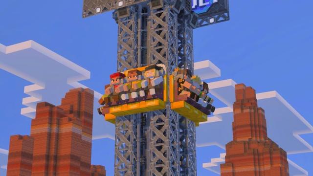 Screenshot of the Minecraft Bedrock Marketplace product Roller Coaster Add-On created by Lofi Girl.