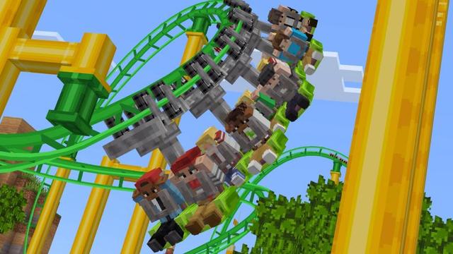 Screenshot of the Minecraft Bedrock Marketplace product Roller Coaster Add-On created by Lofi Girl.