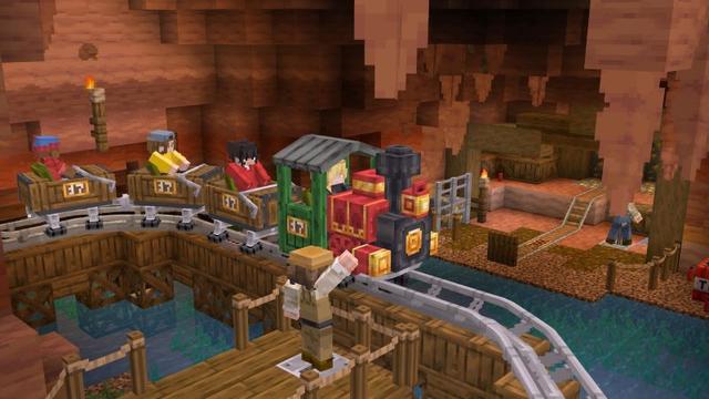Screenshot of the Minecraft Bedrock Marketplace product Roller Coaster Add-On created by Lofi Girl.